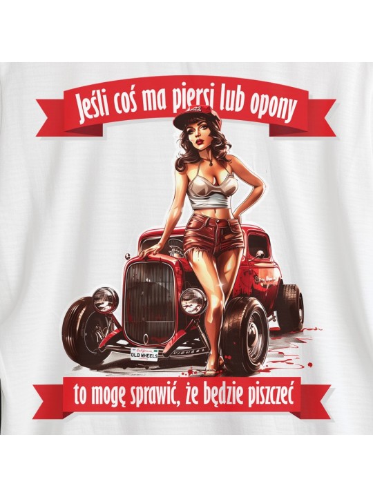 Koszulka z Hot Rod i PinUp Girl | Old Wheels Customz