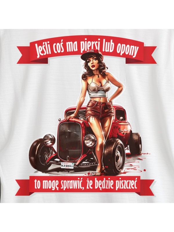 Koszulka z Hot Rod i PinUp Girl | Old Wheels Customz