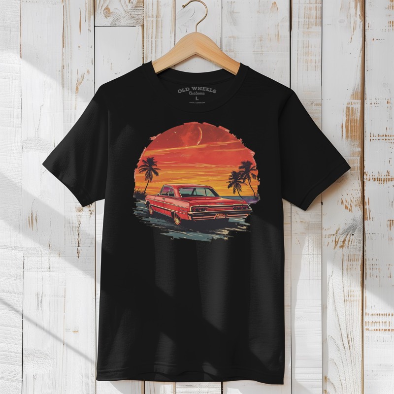 Koszulka California Sunset - Moda Motoryzacyjna | Old Wheels Customz