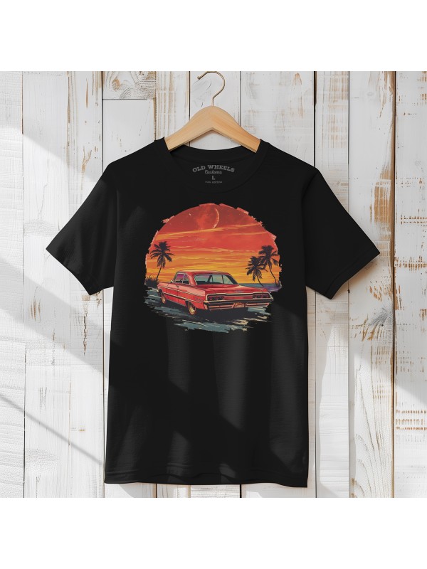 Koszulka California Sunset - Moda Motoryzacyjna | Old Wheels Customz