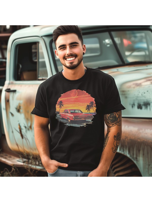 Koszulka California Sunset - Moda Motoryzacyjna | Old Wheels Customz